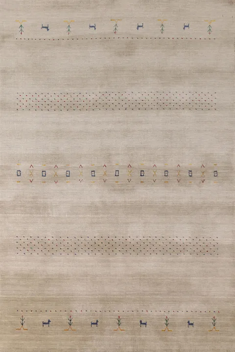 Tribal Gabbeh Handmade Indian Rug 5x8
