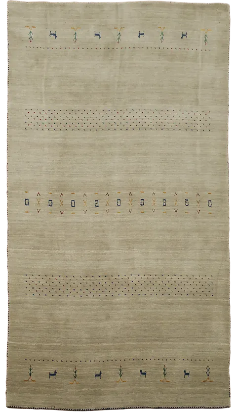 Tribal Gabbeh Handmade Indian Rug 5x8