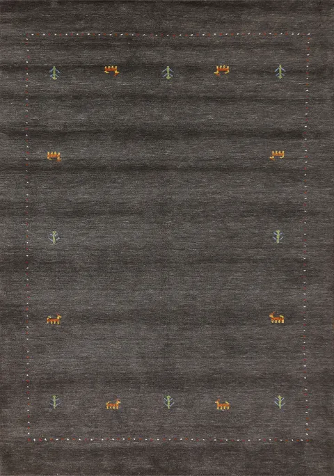 Tribal Gabbeh Indian Area Rug 5x8