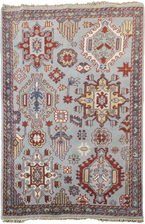 Geometric Heriz Serapi Oriental Rug 4x6