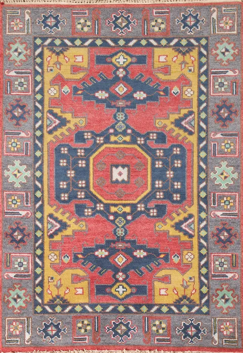Handmade Heriz Serapi Indian Wool Rug 4x6