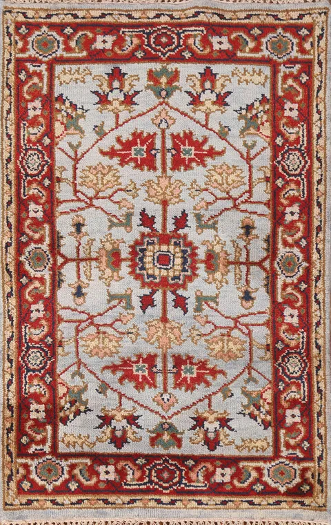 Light Blue Heriz Serapi Oriental Rug 3x5