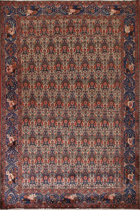 Vegetable Dye Abadeh Persian Area Rug 7x10
