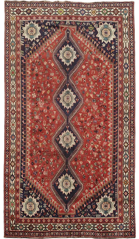 Handmade Wool Shiraz Persian Area Rug 7x10