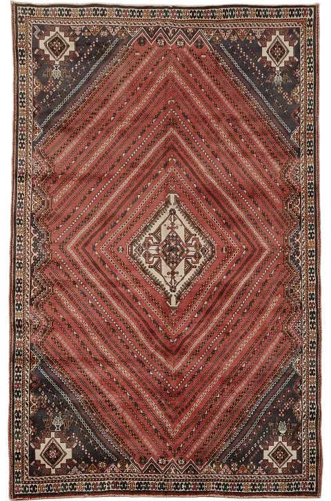 Geometric Shiraz Persian Area Rug 7x10