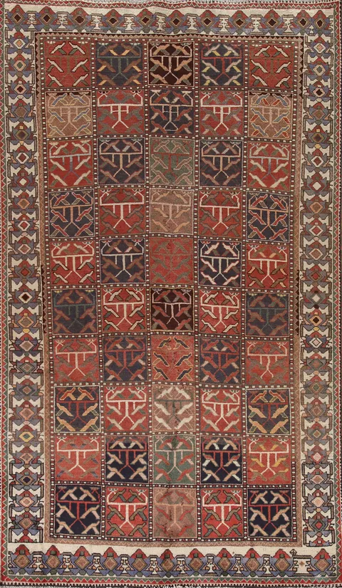 Geometric Bakhtiari Persian Area Rug 5x9