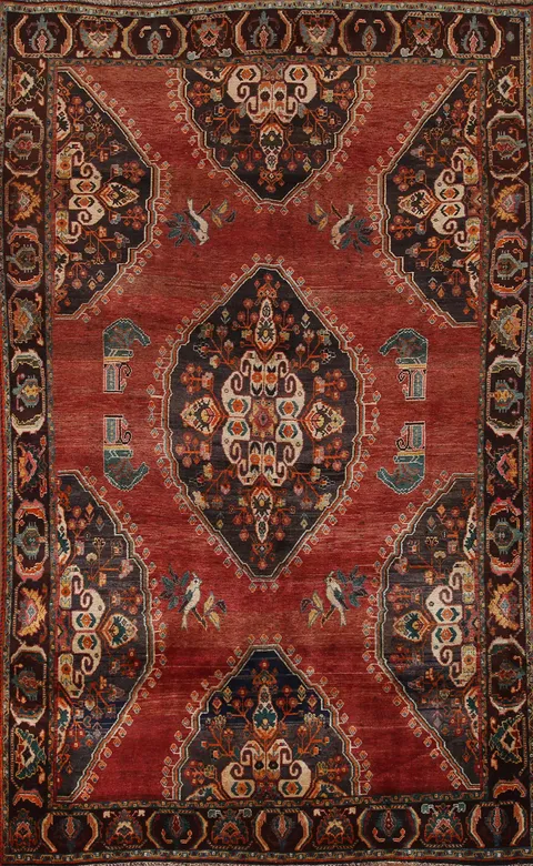 Vegetable Dye Kashkoli Persian Area Rug 5x8