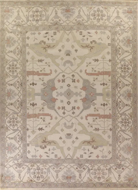 Handmade Oushak Indian Large Rug 12x15