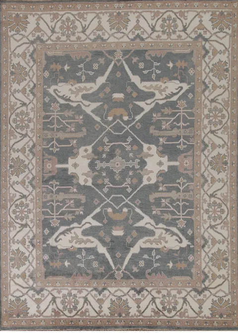Handmade Gray Oushak Oriental Area Rug 8x10