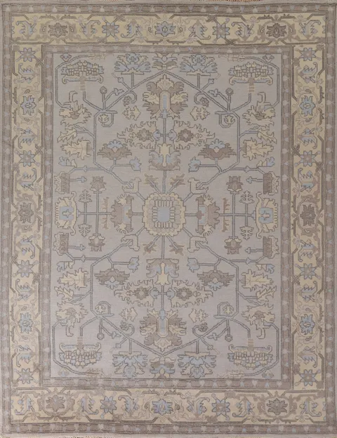 All-Over Gray Oushak Oriental Area Rug 8x10