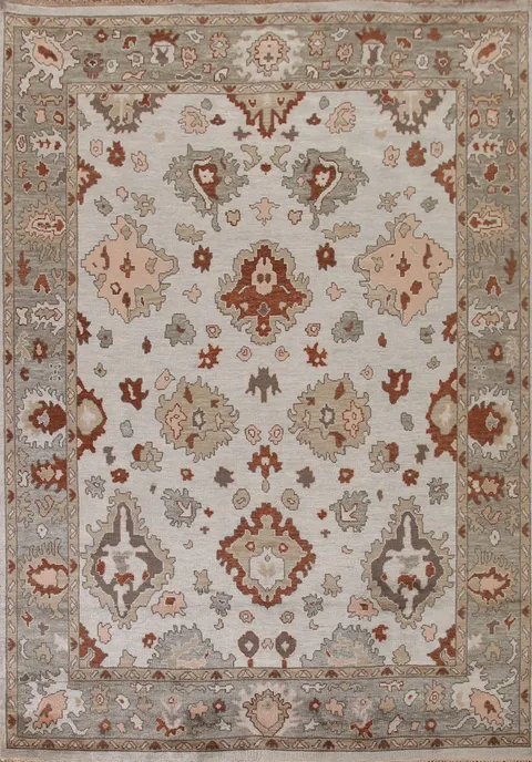 Floral Oushak Indian Area Rug 9x12