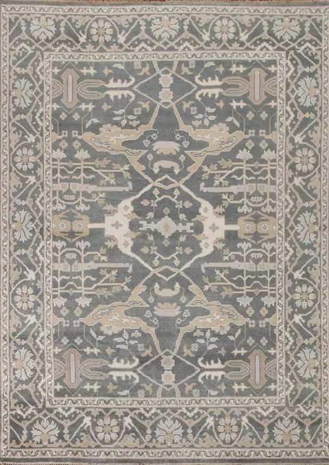 Gray Wool Oushak Oriental Area Rug 8x10