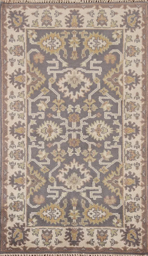 All-Over Gray Oushak Oriental Rug 3x6