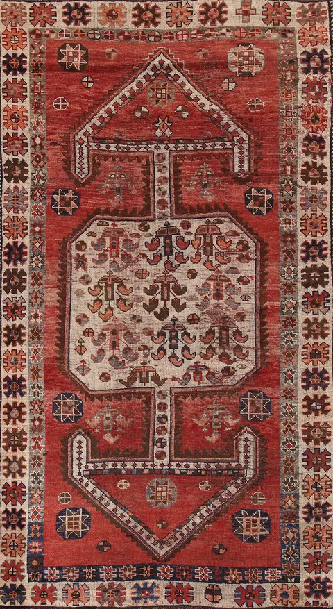 Antique Qashqai Persian Rug 4x8