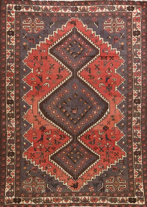 Tribal Wool Sirjan Persian Rug 5x7