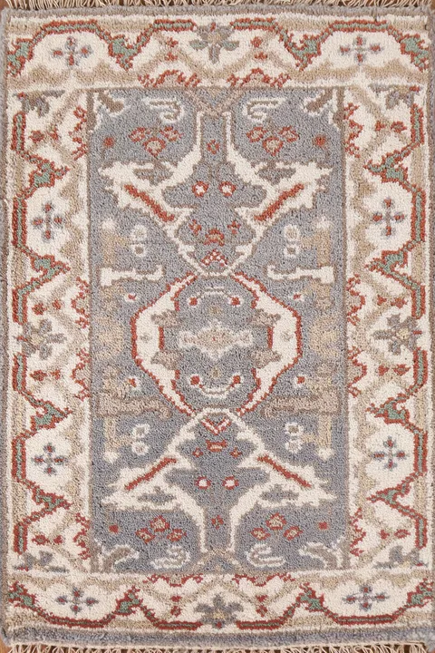 Handmade Gray Oushak Indian Rug 2x3