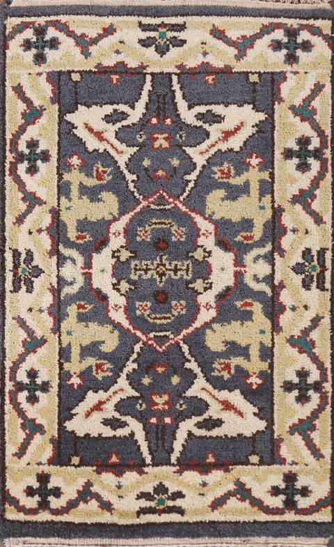 All-Over Indian Oushak Handmade Rug 2x3
