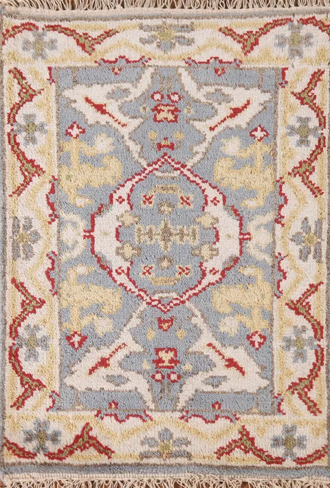 Gray Oushak Indian Rug 2x3