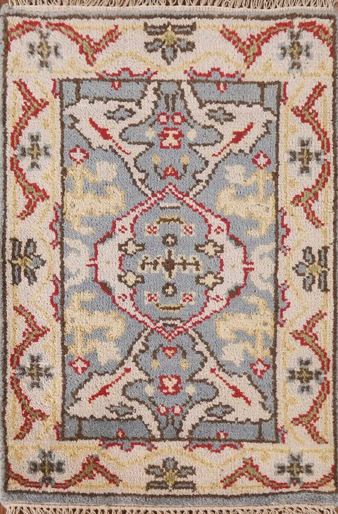 Gray Oushak Indian Rug 2x3