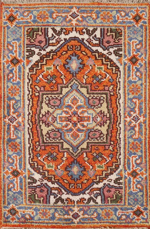 Geometric Heriz Serapi Indian Rug 2x3