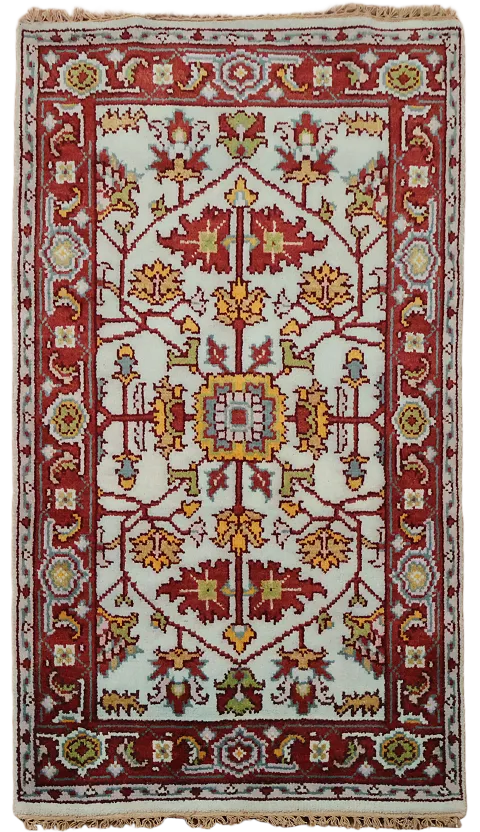Light Blue Heriz Serapi Indian Rug 3x5