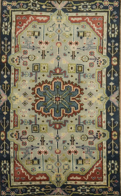Geometric Kazak Indian Rug 3x5