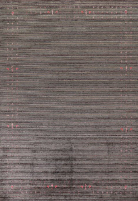 Striped Gabbeh Indian Area Rug 9x12
