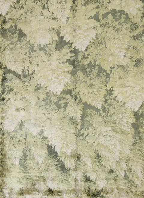 Green Modern Indian Abstract Rug 5x7