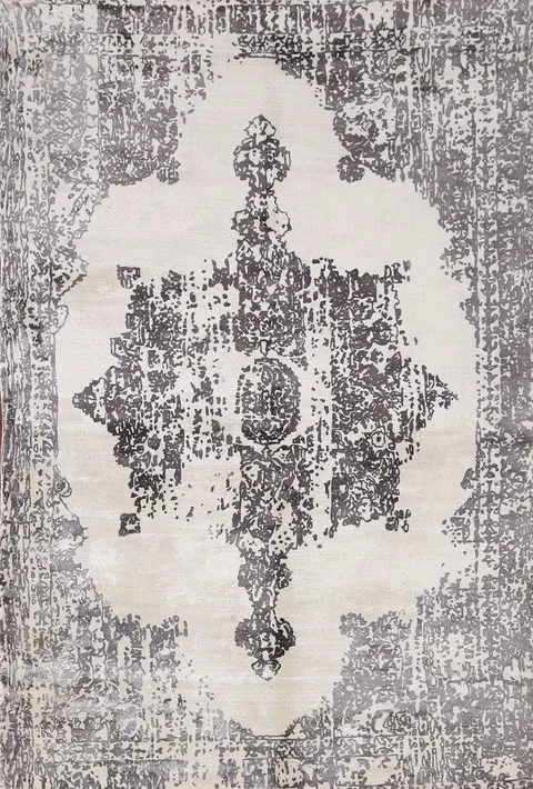 Handmade Abstract Indian Rug 4x6