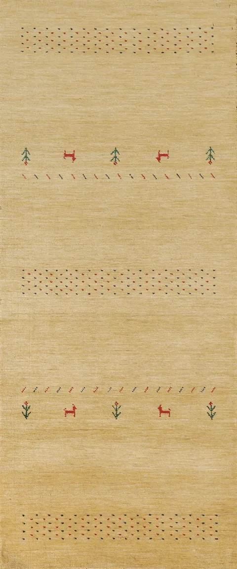 Handmade Gabbeh Oriental Runner Rug 3x8