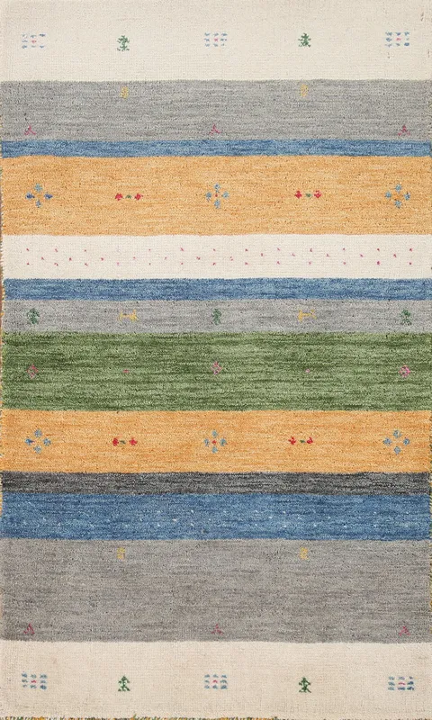Striped Gabbeh Oriental Rug 3x5