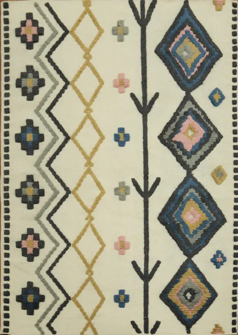Moroccan Indian Area Rug 5x8