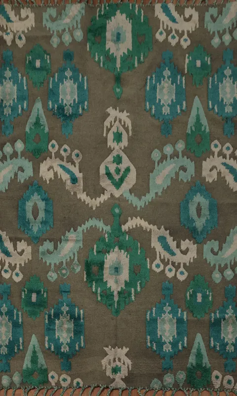 Brown Wool Moroccan Indian Area Rug 5x8