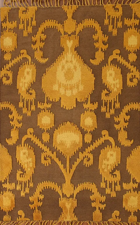 Handmade Gold Moroccan Indian Area Rug 5x8