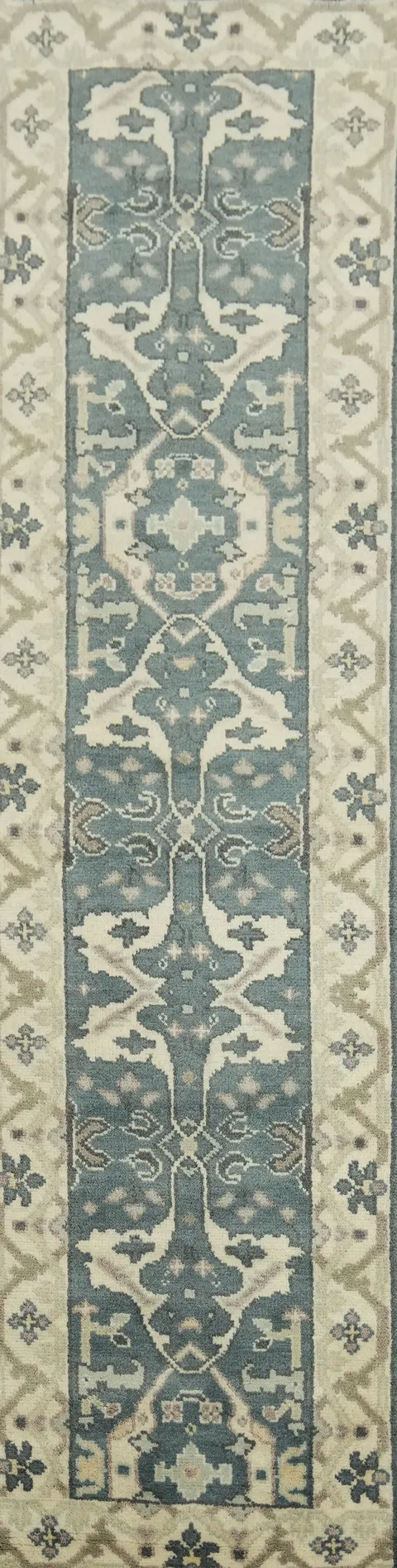 Handmade Oushak Indian Runner Rug 3x10