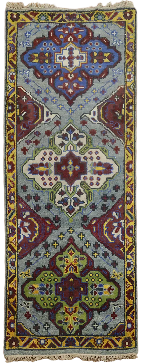 Colorful Traditional Rug with Intricate Antique Patterns 3x6