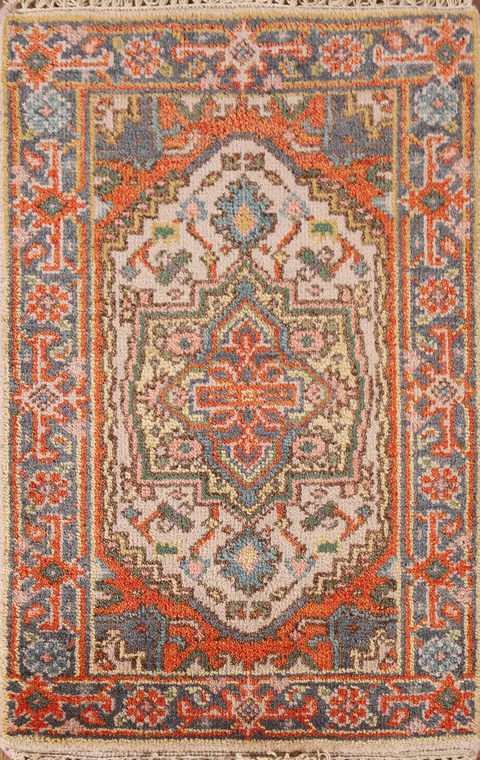 Handmade Heriz Serapi Indian Accent Rug 2x3