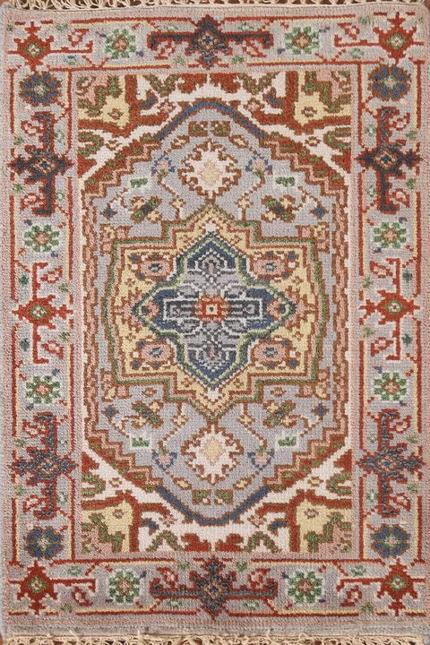 Gray Wool Heriz Serapi Oriental Rug 2x3