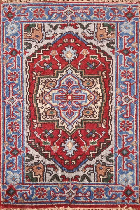 Handmade Red Heriz Serapi Indian Foyer Rug 2x3