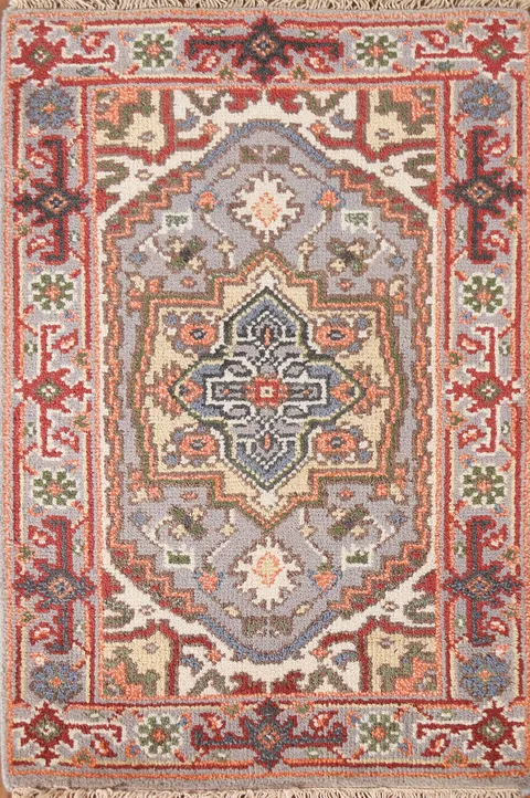 Gray Heriz Serapi Indian Accent Rug 2x3