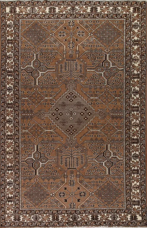 Geometric Bakhtiari Persian Area Rug 6x10
