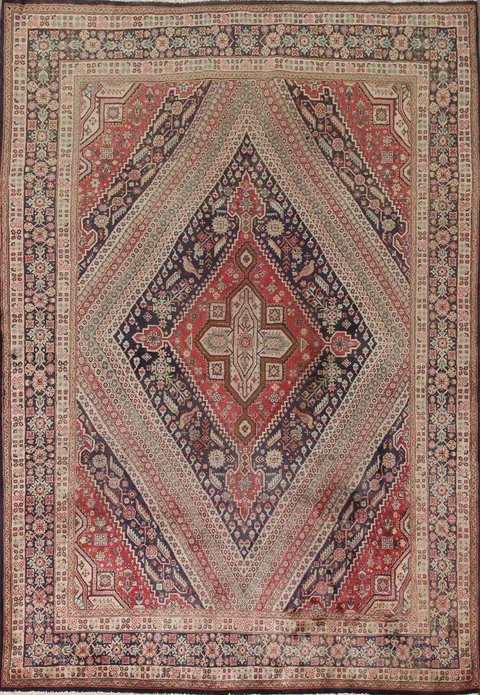 Vegetable Dye Shiraz Kashkoli Persian Area Rug 7x10