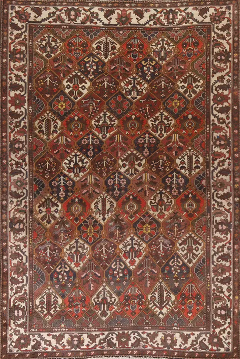 Handmade Bakhtiari Persian Area Rug 7x10