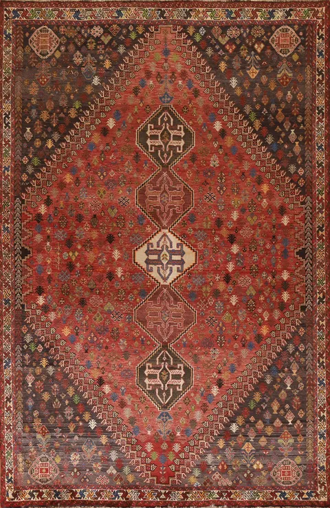 Vegetable Dye Shiraz Persian Area Rug 6x10