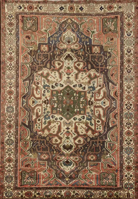 Geometric Bakhtiari Persian Area Rug 7x10
