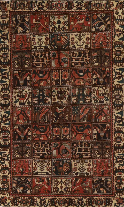 Garden Design Bakhtiari Persian Area Rug 5x9