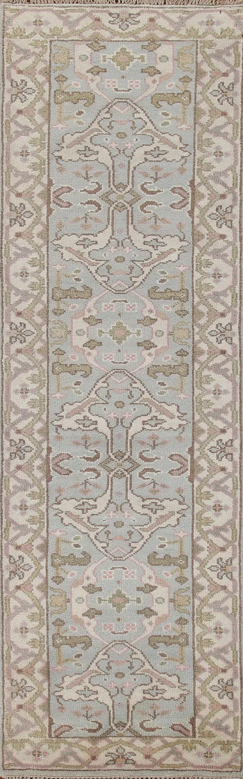 Handmade Oushak Indian Runner Rug 3x10