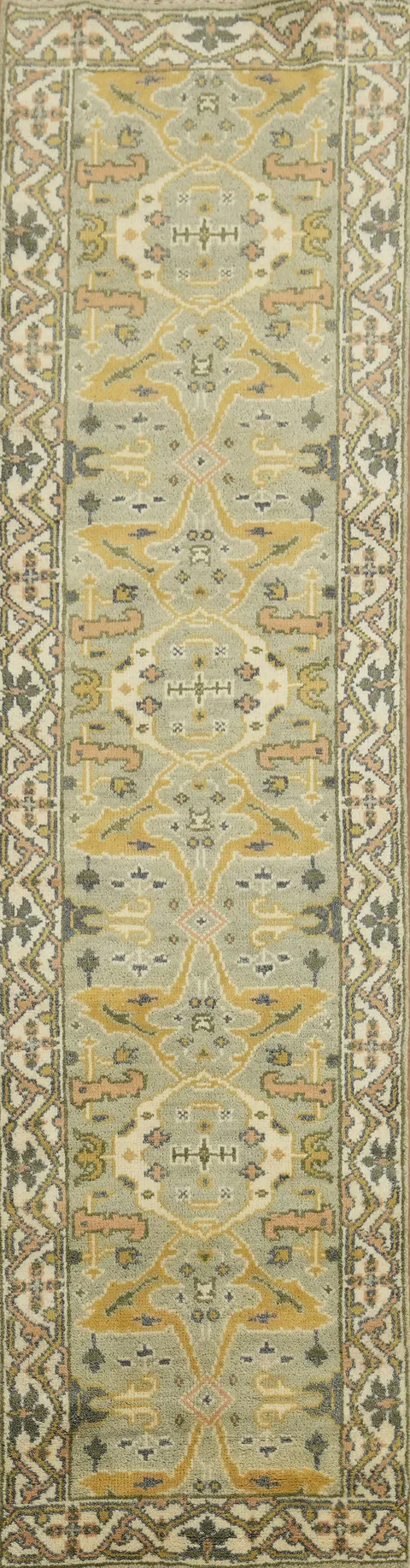 Traditional Runner Rug with Subtle Earthy Hues and Design 3' x 10'