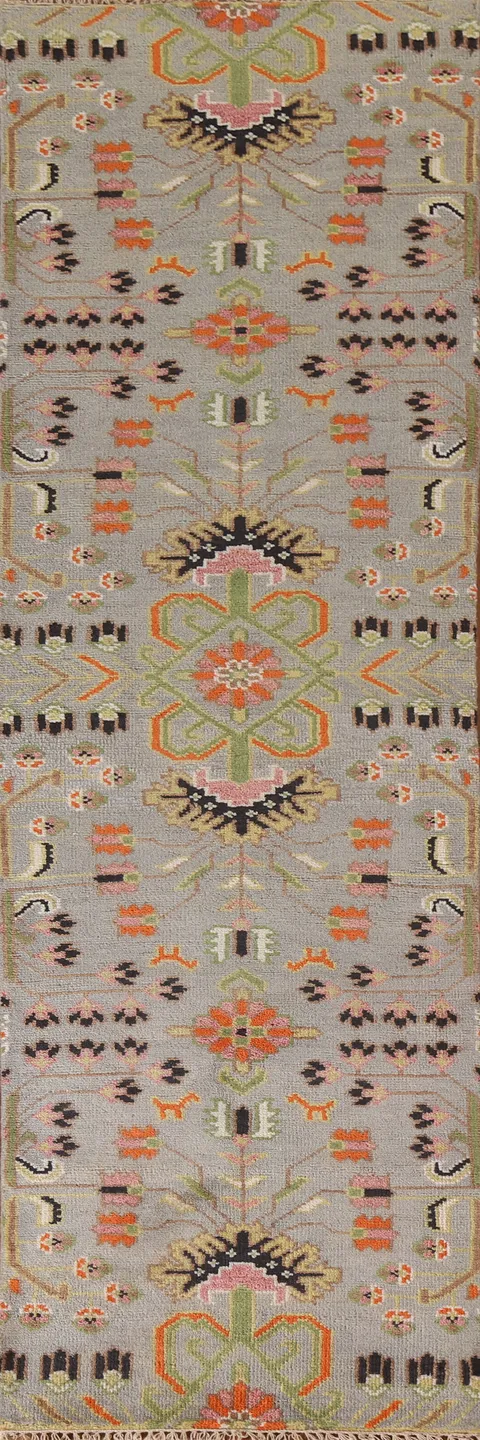 All-Over Kazak Indian Runner Rug 3x10