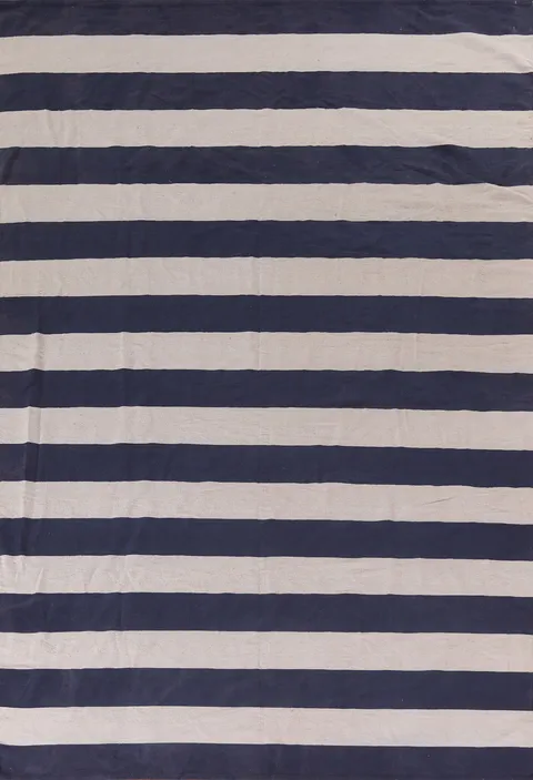 Striped Durrie Kilim Turkish Area Rug 7x10